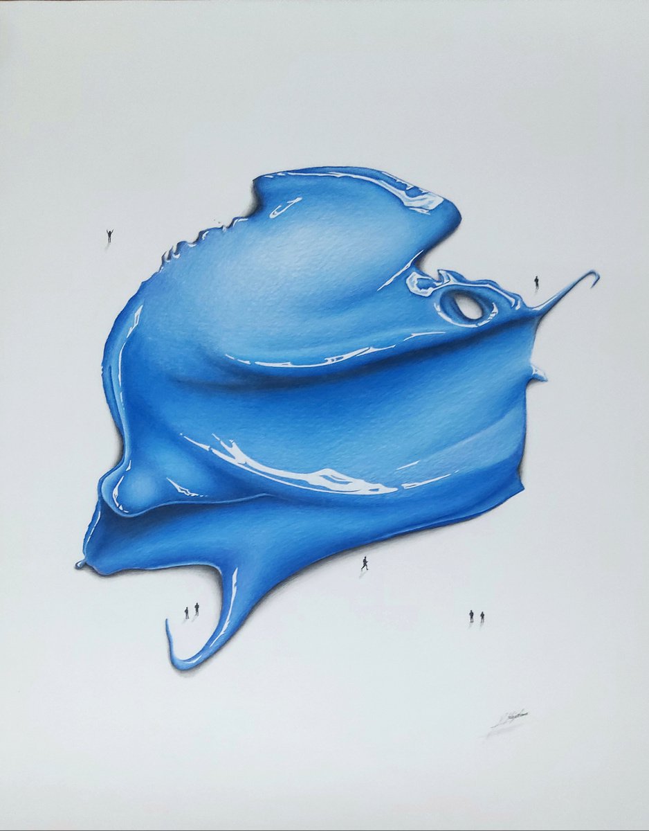Cobalt Blue 144*** A Colour Pencil Drawing Of Paint by Daniel Shipton