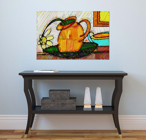 Still-life with wilted daisy