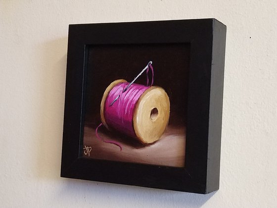 Little pink cotton reel #2 still life