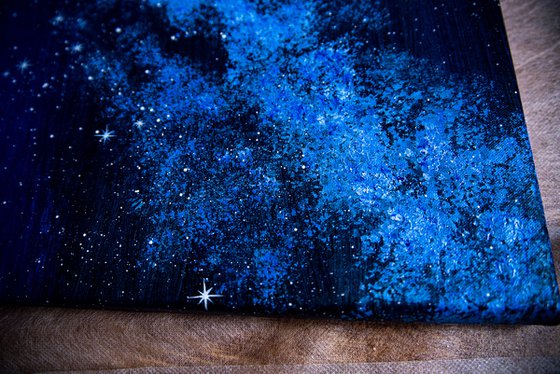 Cherry blossoms under the Milky Way