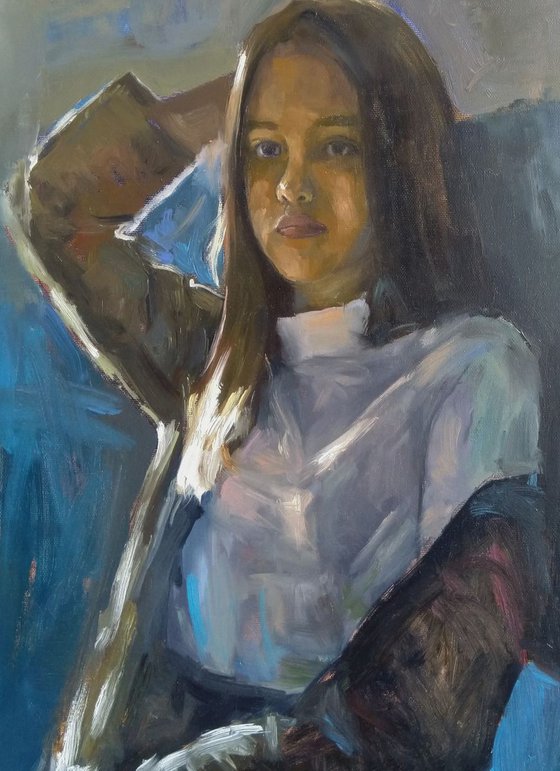 Sofhia (40x50cm, oil painting, ready to hang)