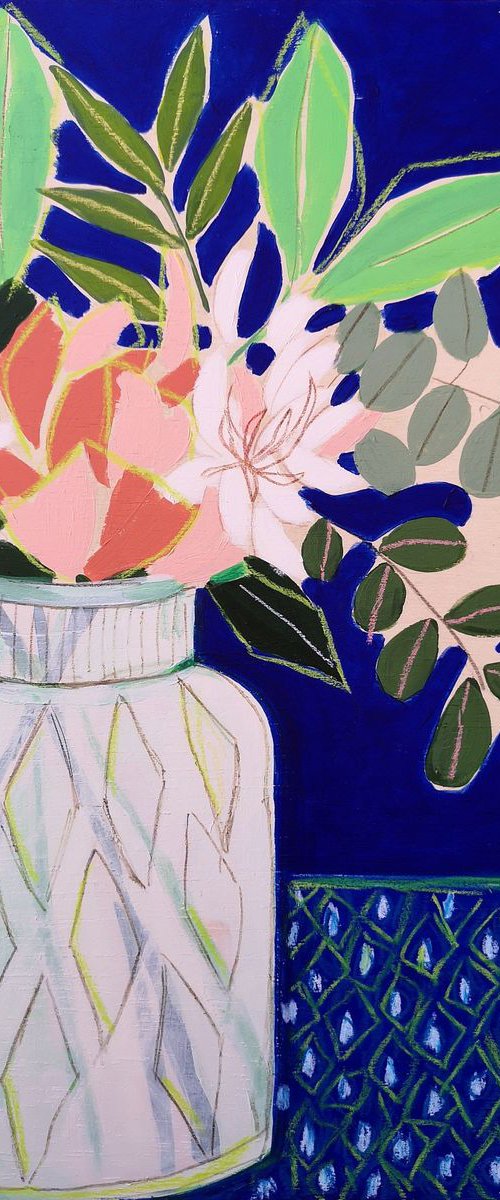 Vase on Deep Blue by Marisa Añón