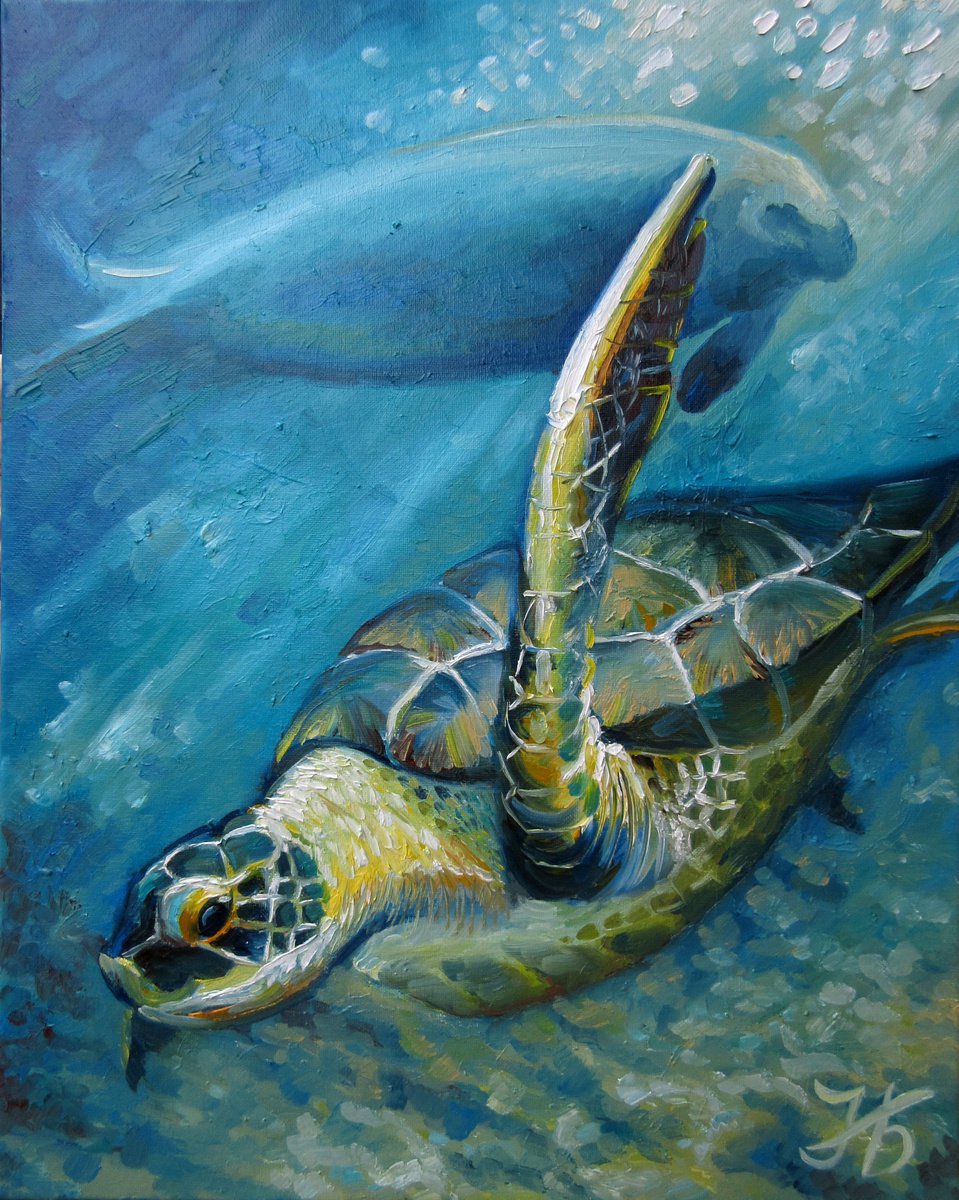 Caribbean Turtle 4 by Nadia Bykova
