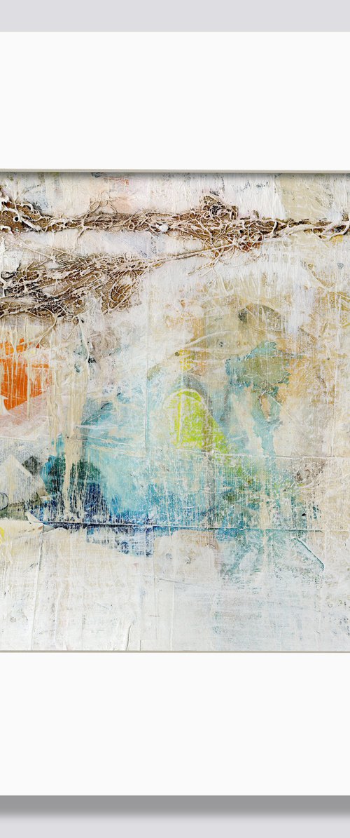 Connective Dance 18 - Highly Textured Abstract Collage Painting by Kathy Morton Stanion by Kathy Morton Stanion