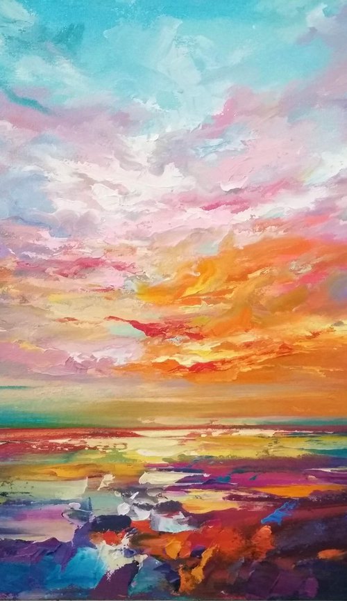 Abstract morning seascape 02 by Andrej  Ostapchuk