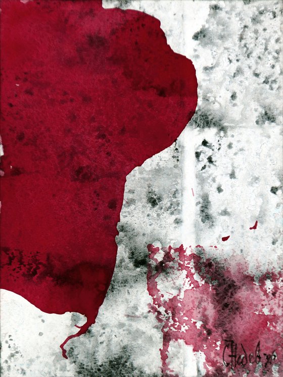 Composition with a Red Splash
