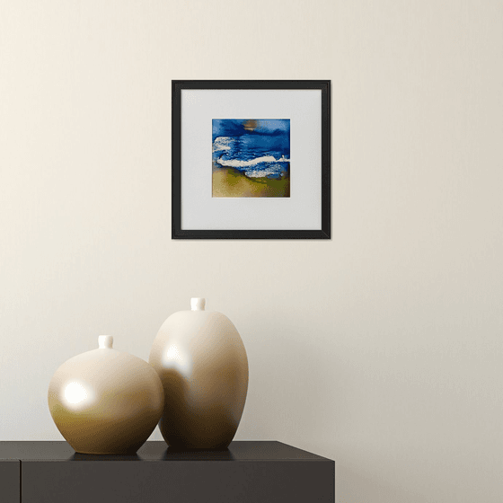 Seasons - Summer Abstract Seascape Sunset framed