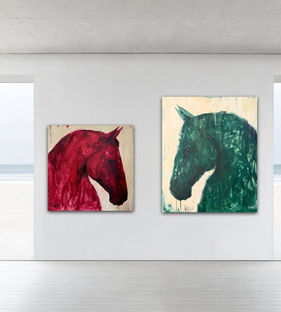Green horse