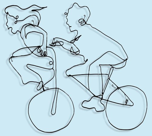 Two kids on a bike #7082 by Bart Soutendijk