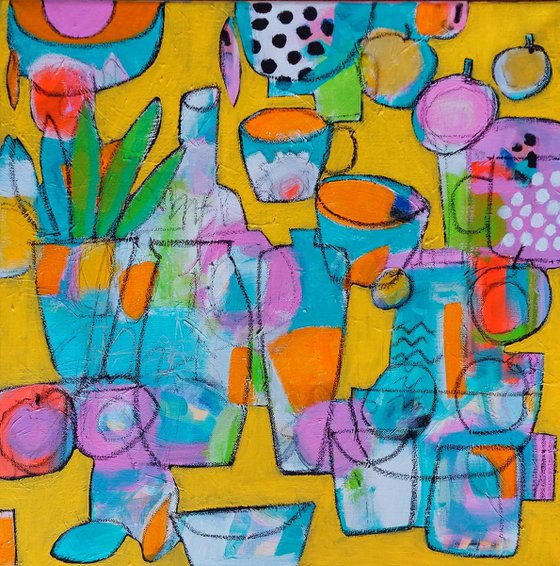 Still Life on Yellow IV