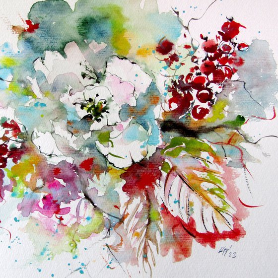 Flower with red berries