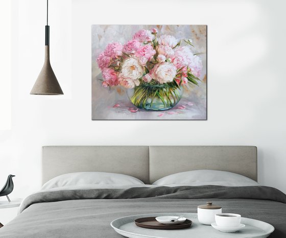 Peony oil painting original