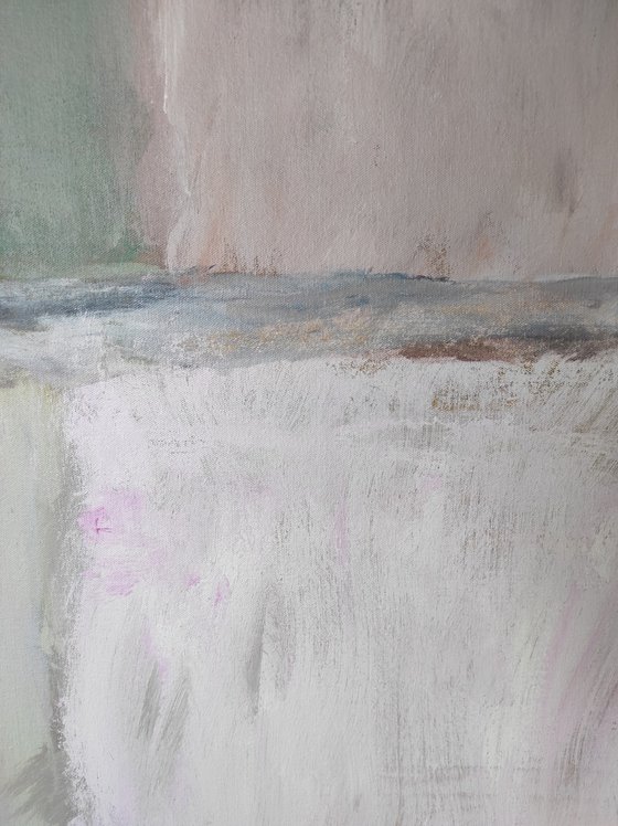 Large abstract painting pastel