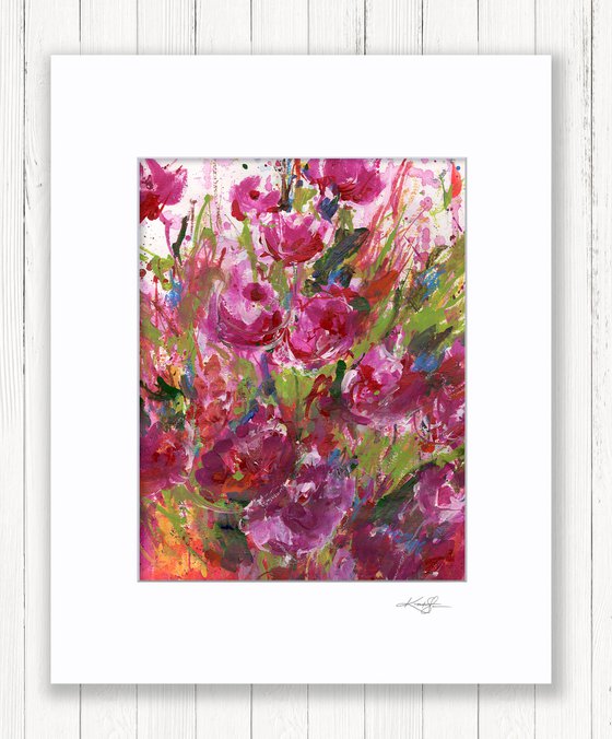 Floral Flourish 1 - Abstract Flower Painting by Kathy Morton Stanion