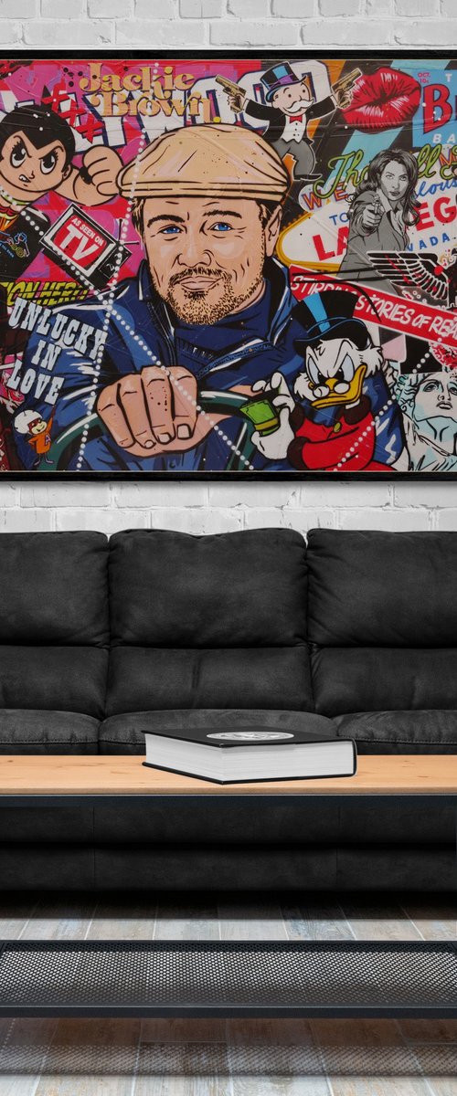Rick's Tarantino Blend 190cm x 100cm Textured Urban Pop Art by Franko