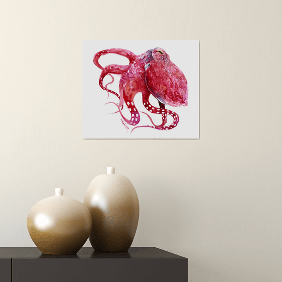 Bright Pink Octopus