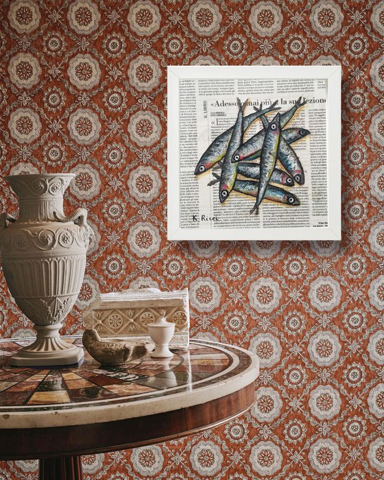 Mixed Anchovies on Newspaper