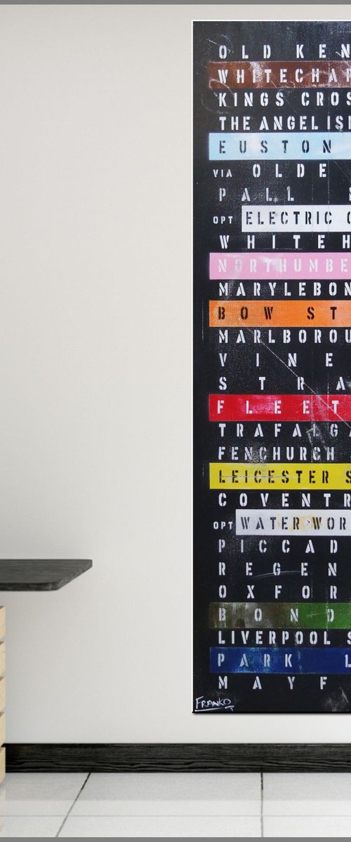 Fleet Street Blues 160cm x 60cm Monopoly Urban Pop Art by Franko