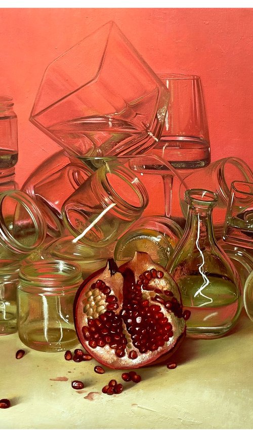 Juicy pomegranate. Still life by Anastasia Parfilo