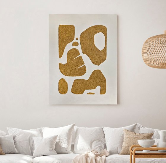 "Copper bay 6" Abstract copper textured art
