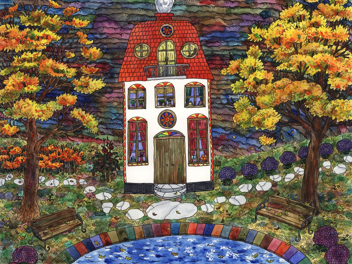 HOUSE BY THE FIELD by Gala Sobol by Gala Sobol