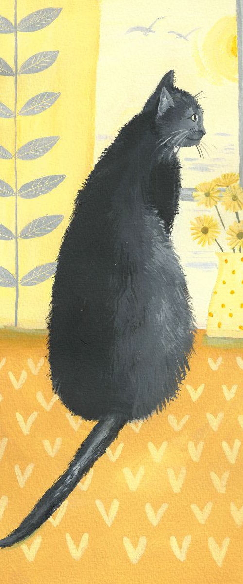 Cat at the window by Mary Stubberfield