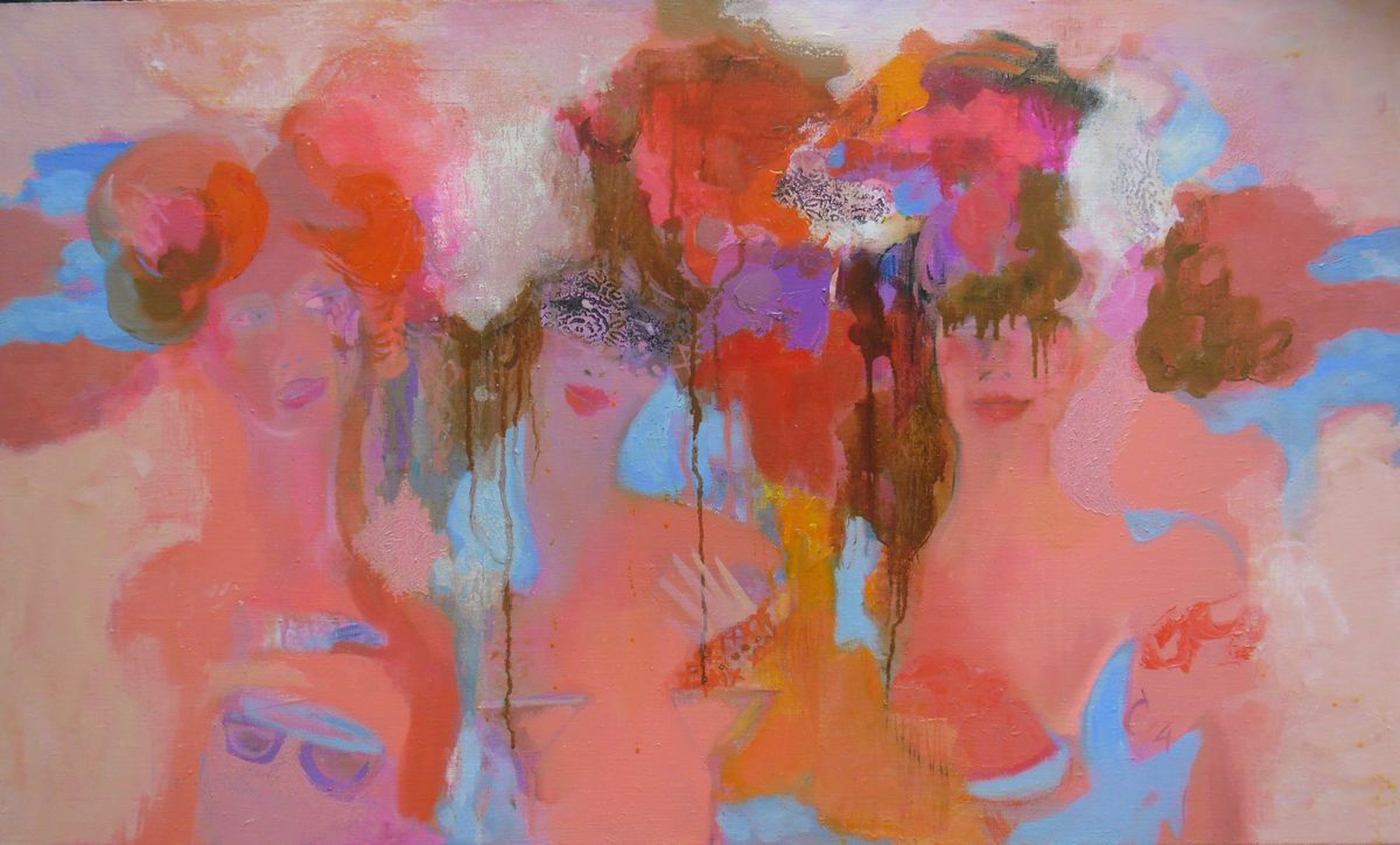 Three Muses Oil Painting By Victoria Cozmolici Artfinder