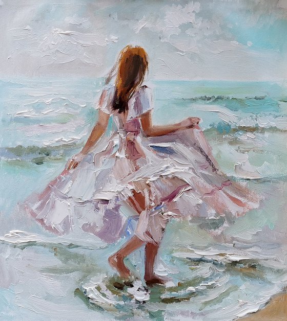 Sea girl painting