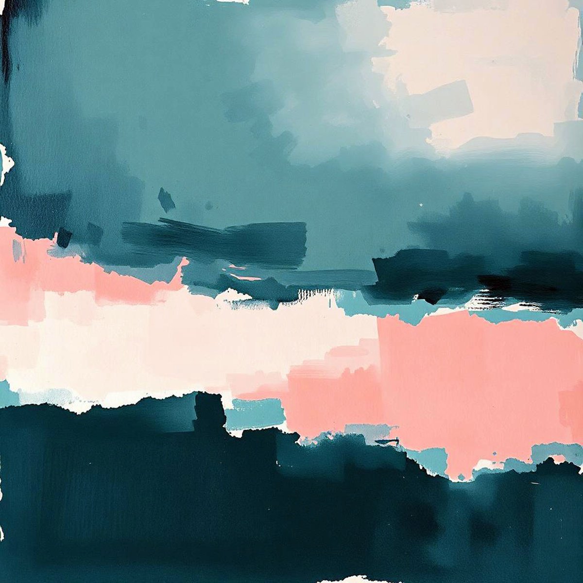 Abstract Giclee Print By Alessandro Butera, 35 X 35, Landscape In Pink, Original Artwork