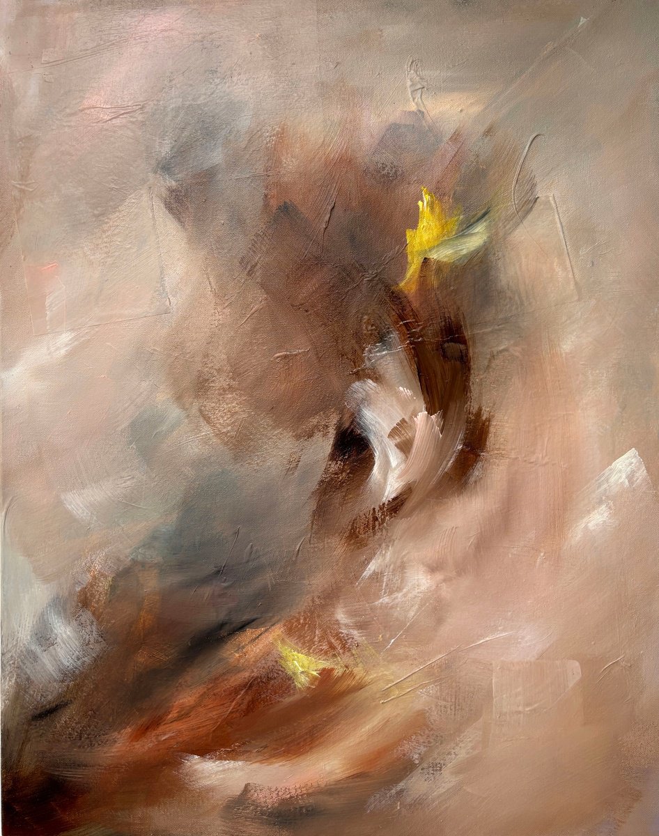 Organic Abstract Acrylic Painting By Lyndsay Tarren-Leister, 24 X 30", Dancing With Hope, Original Artwork