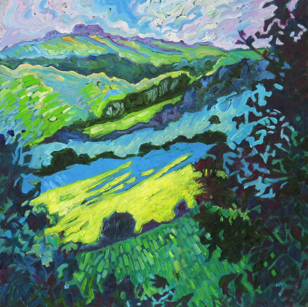 Blue Shadows - Derbyshire Landscape. by Mary Kemp