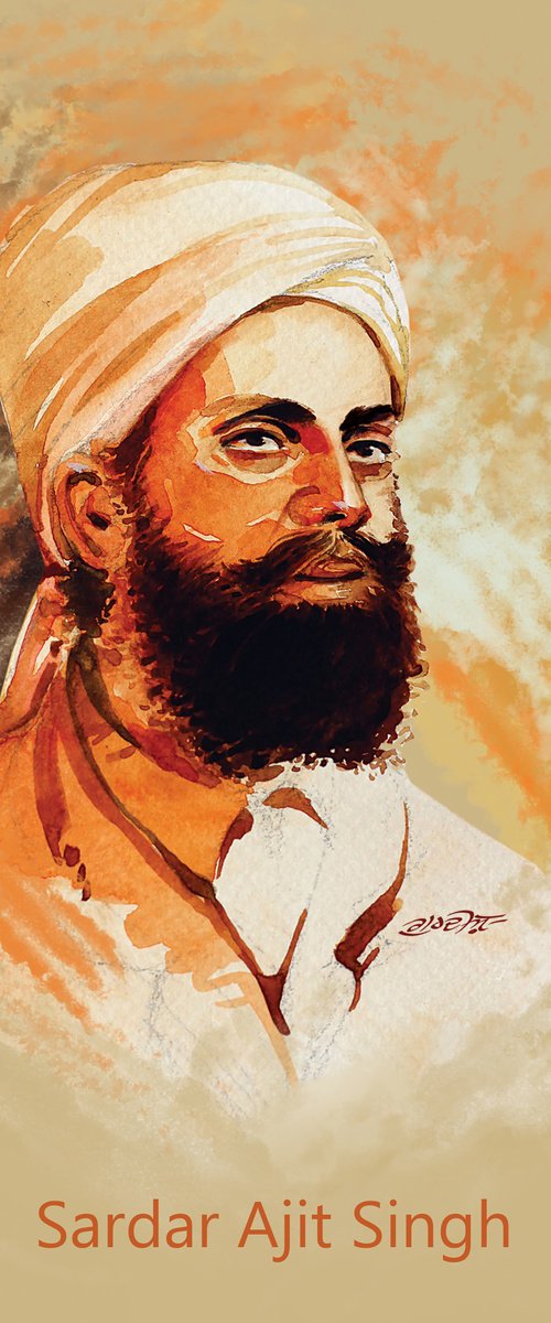 Sardar Ajit Singh by ARTIST GURDISH PANNU