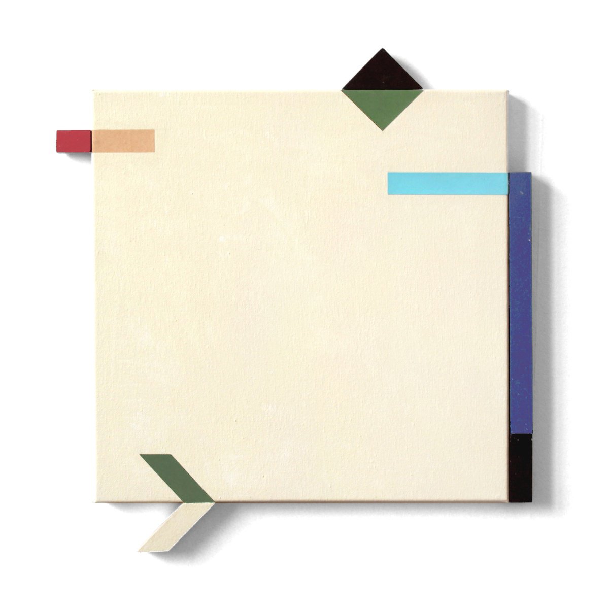 Geometric Abstract Acrylic Painting By Martin Singer, 13 X 14", 4Fd-18, Original Artwork