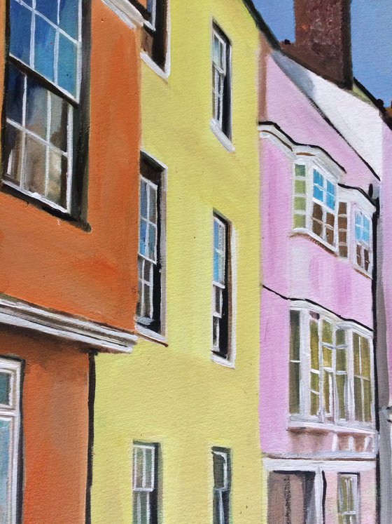 Oxford, Pastel Coloured Houses