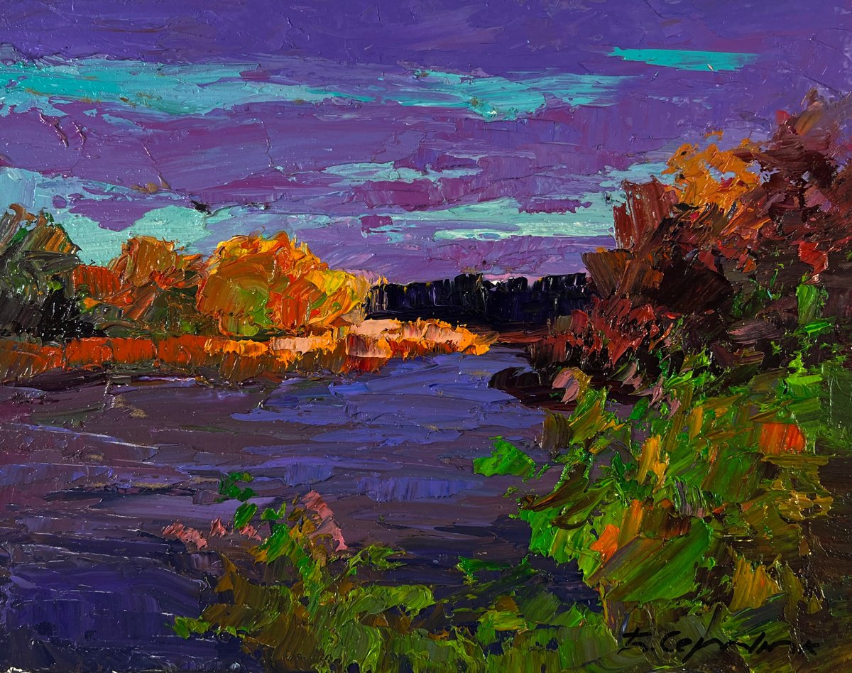 Autumn Colors In Warm Evening Light By Boris Serdyuk, 10 X 8, Artwork For Sale On Artfinder