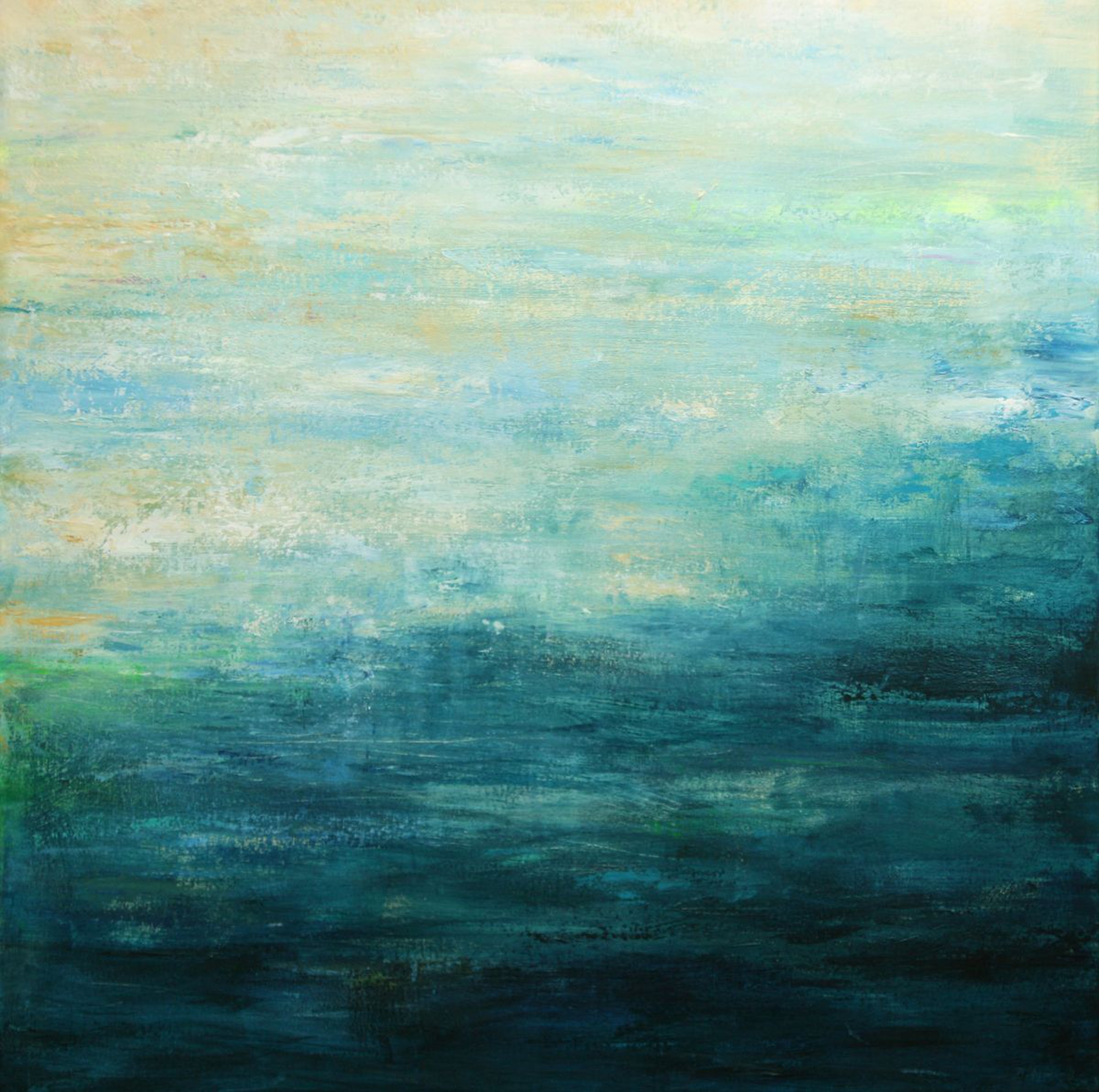 100x100 Cm 39 X39 Abstract Ocean Large Orig Artfinder