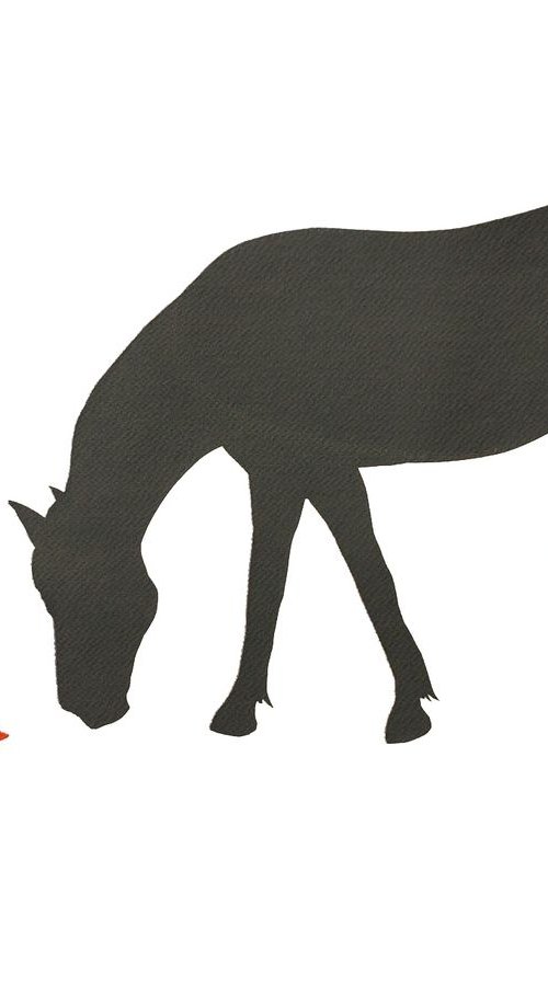 HORSE AND BIRD-unframed-FREE UK DELIVERY by Emma Evans-Freke