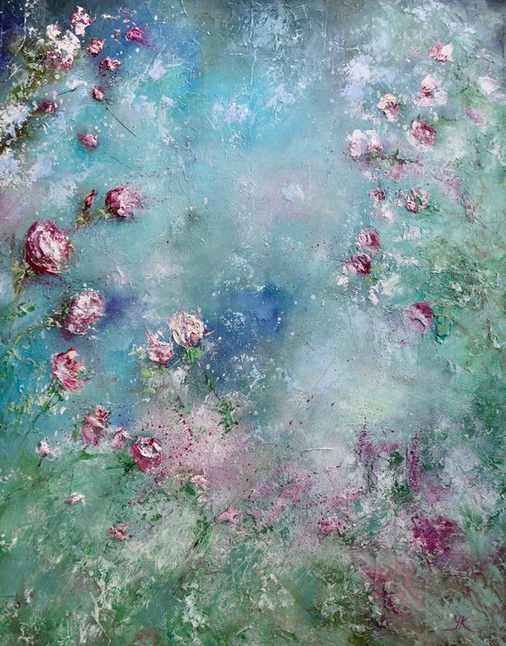 Look through the flowers - 70*90 cm