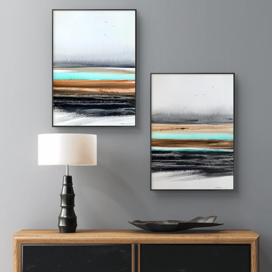 Abstraction River in valley