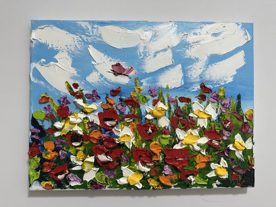 Meadow Flowers deep impasto