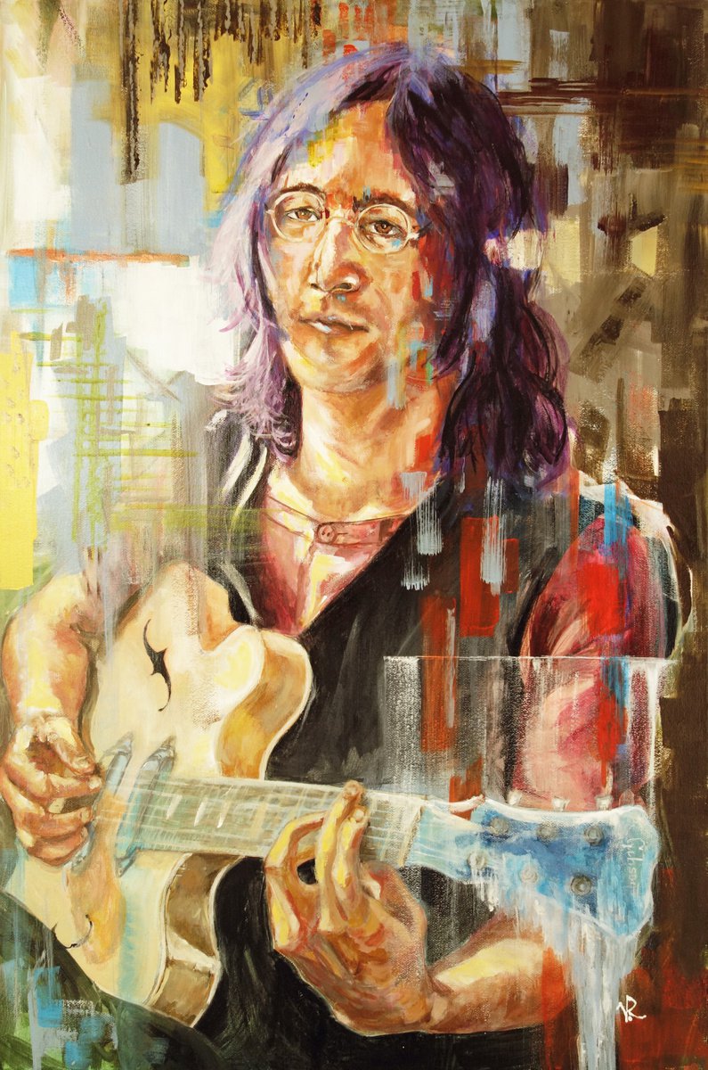 Lennon and Guitar by Viktoriya Richardson