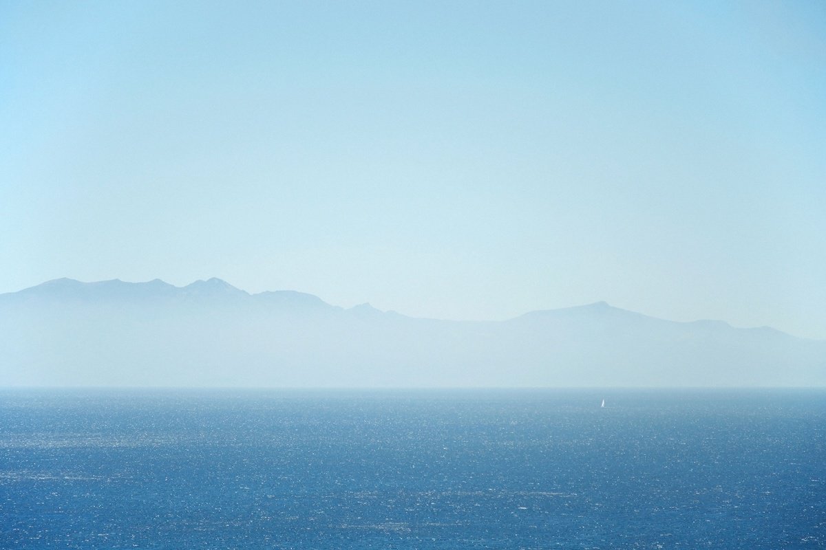Impressionistic Landscape Photograph By Journey Gong, 25 X 17", Lonely Sail, Original Artwork