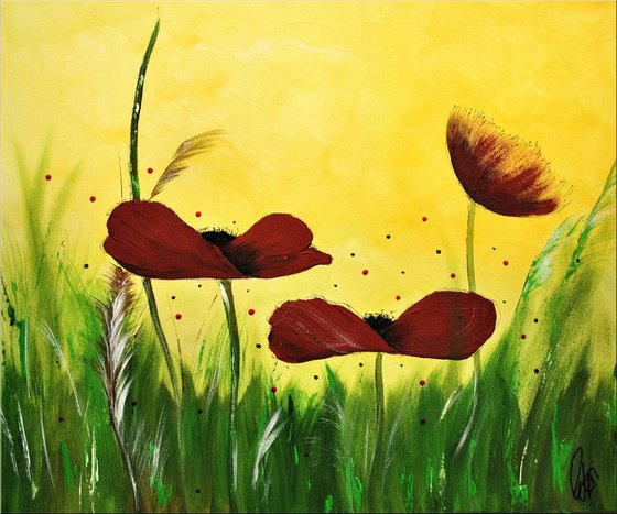 Best of Summer - Abstract- Painting- Acrylic Art- Canvas Art- Wall Art- Small Flower Painting