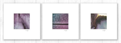Nature's Rhythm Collection 4 - 3 Abstract Paintings in mats by Kathy Morton Stanion by Kathy Morton Stanion