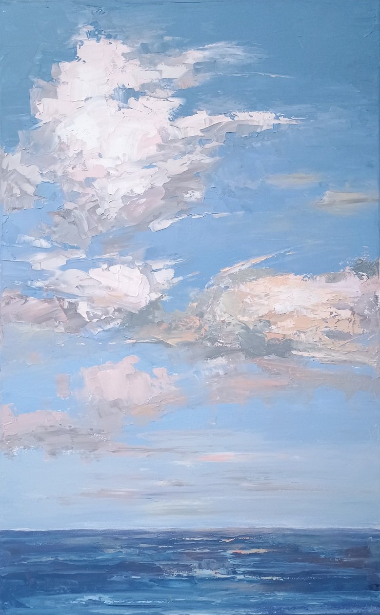 Expressive Landscape Oil Painting By Emilia Milcheva, 20 X 31, Wind