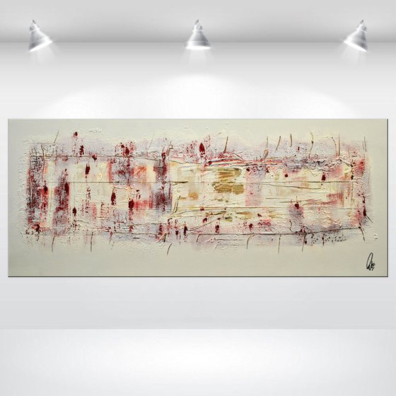 Golden Views  - Abstract Art - Acrylic Painting - Canvas Art -  Abstract Painting - Industrial Art