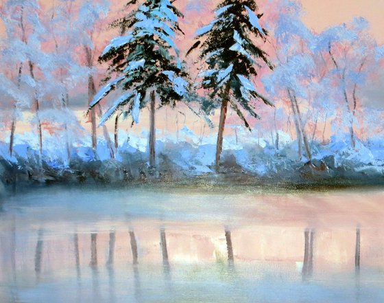 Silent Reflection: The Winter Blue