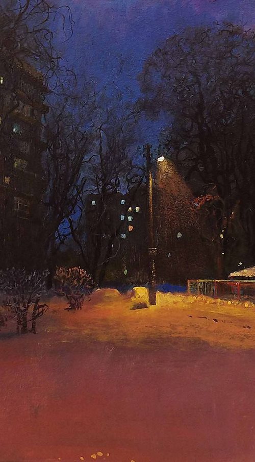 Streets of Kyiv at night by Danil Shurykin