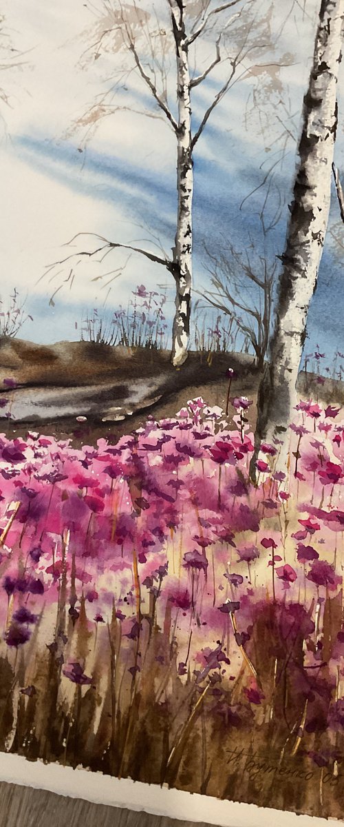 Somewhere wild rosemary is blooming by Natalia Butenko