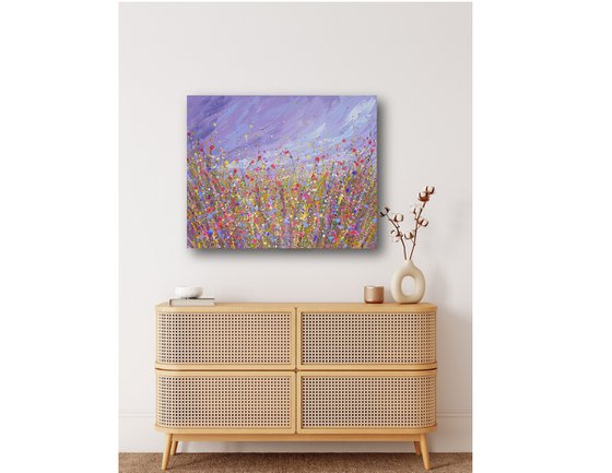 Lavender Haze Garden - Floral Painting